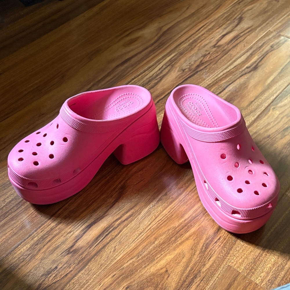 CROCS Pink Siren Clog Platform 9 - Picture 5 of 10